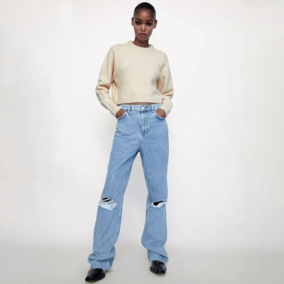 ZARA Cropped Knit Sweater - Picture 2 of 7